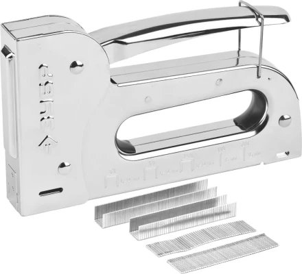 Степлер для скоб &quot;Универсал 14&quot; 6-в-1: тип 53 (6-14 мм) / 140 (8-14 мм) / 53F (8-14 мм) / 13 (6-14 мм) / 300 (16 мм) 500 (16 мм), ЗУБР Профессионал 31527 купить в Челябинске