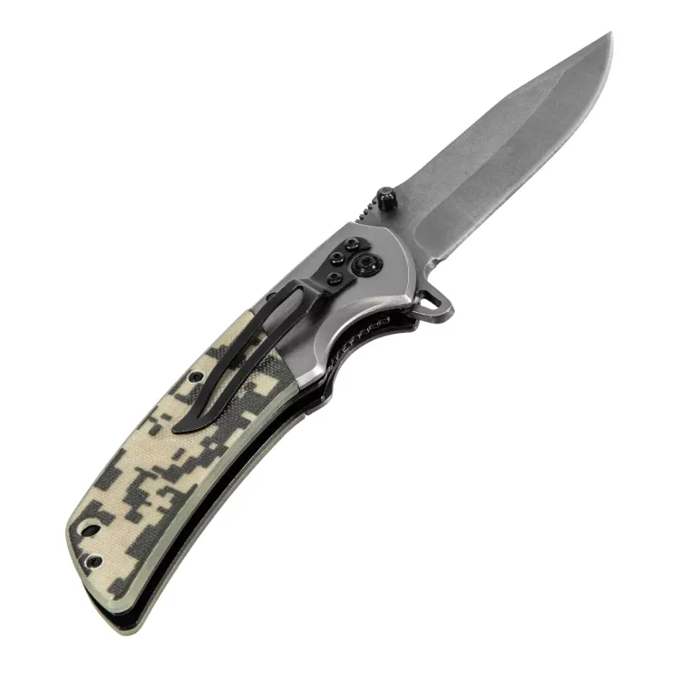 Нож складной Denzel, многоцелевой, системы Liner-Lock, с накладкой G10 на классической рукоятке, 79207 купить в Челябинске
