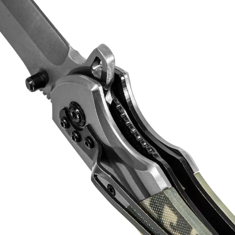 Нож складной Denzel, многоцелевой, системы Liner-Lock, с накладкой G10 на классической рукоятке, 79207 купить в Челябинске
