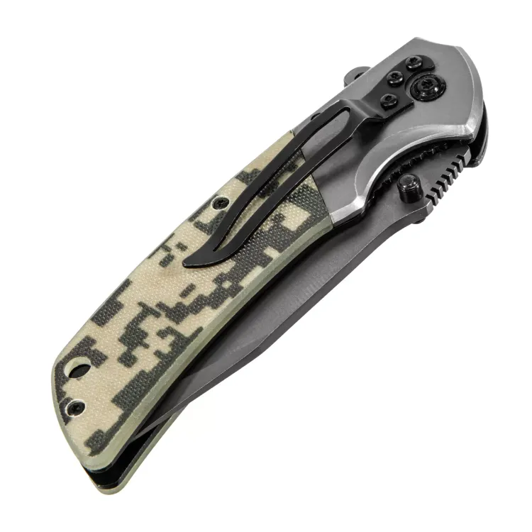 Нож складной Denzel, многоцелевой, системы Liner-Lock, с накладкой G10 на классической рукоятке, 79207 купить в Челябинске