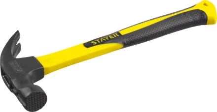 Молоток-гвоздодер &quot;Fiberglass-M&quot; с фиберглассовой рукояткой, с магнитом, 450 г, STAYER Professional 2027-450 купить в Челябинске