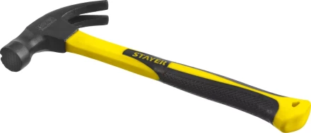 Молоток-гвоздодер &quot;Fiberglass-M&quot; с фиберглассовой рукояткой, с магнитом, 450 г, STAYER Professional 2027-450 купить в Челябинске