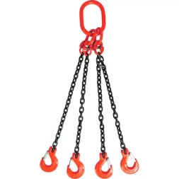 Строп цепной TOR 4СЦ г/п 3,15 т 8,0 м с самозакрывающимися крюками 1018344