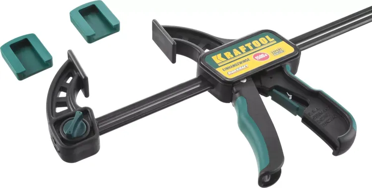 Струбцина "EcoKraft" ручная пистолетная, KRAFTOOL 32226-60, пластиковый корпус, 600/800мм, 150кгс 32226-60 купить в Челябинске