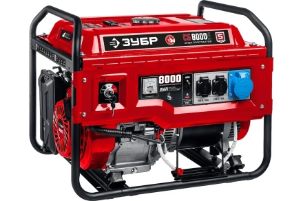 ЗУБР 8000 Вт, бензиновый генератор с электростартером (СБ-8000Е) купить в Челябинске
