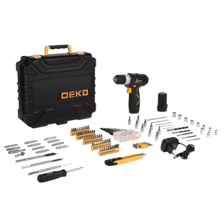 Дрель аккумуляторная DEKO GCDU12DU3, 063-4138 + набор 193 аксессуара купить в Челябинске