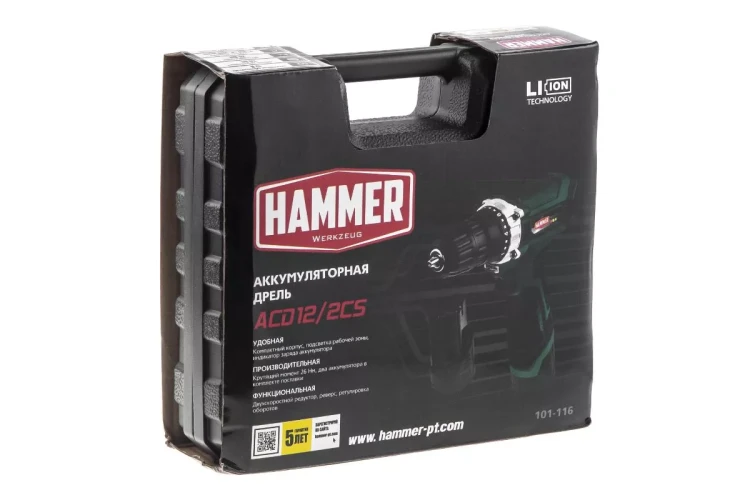 Дрель аккумуляторная HAMMER ACD12/2CS купить в Челябинске