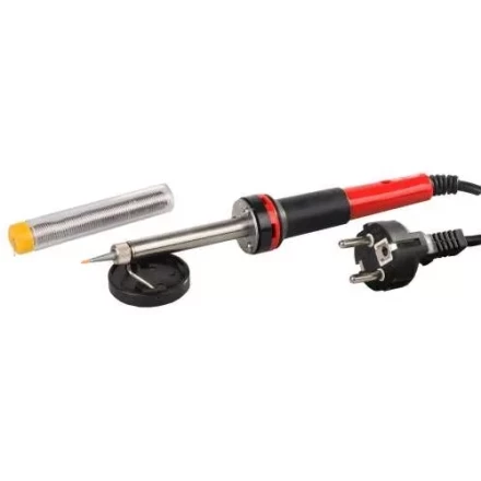 Паяльник MATRIX 40W (220В) класса защиты 1 с индикатором напряжения и медным острым наконечником с защитным покрытием 913044 купить в Челябинске