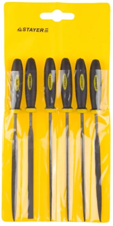 Набор STAYER &quot;PROFI&quot; Надфили с двухкомпонентной ручкой, 100мм, 6шт 16010-H6_z01 купить в Челябинске