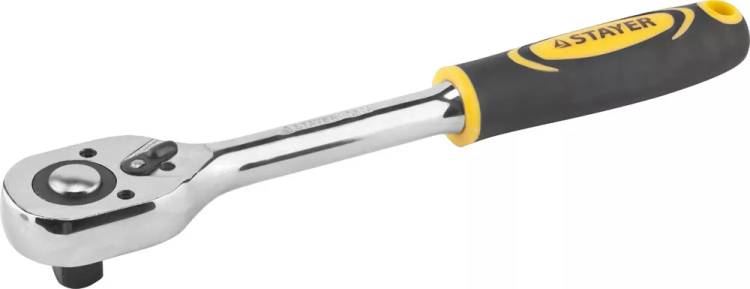 Трещотка для торцовых головок STAYER "PROFI", Сr-V сталь, 45 зубцов, 1/2" 27786-1/2 купить в Челябинске
