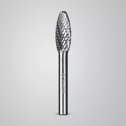 Зубр Твердосплавная борфреза H - пламя, 10 х 25 мм, радиус 2.0 мм (28807-10-25) купить в Челябинске