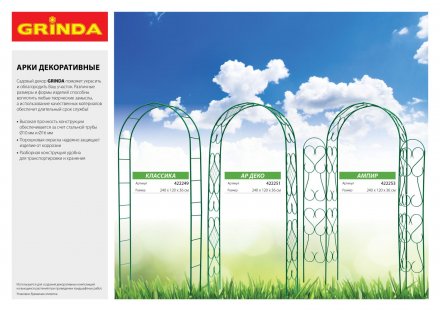 Бордюр декоративный GRINDA для цветников, 14х310см, зеленый 422223-G купить в Челябинске