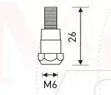 Держатель наконечника M6 26mm (24KD) MD0138-00 Ref. Aurora купить в Челябинске