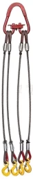 Строп канатный четырехветвевой 4СК 1.6 т L=2 м Звено РТ-3 с кч din 0.75 т канат din опрессовка