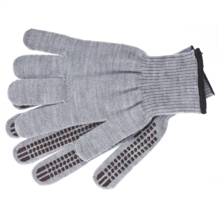 Перчатки трикотажные акрил ПВХгель Протектор серая туча оверлок Сибртех Россия 68662 купить в Челябинске