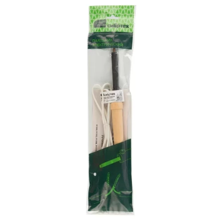 Паяльник электрический Сибртех ЭПСН-25/220, деревянная ручка, Россия 91300 купить в Челябинске