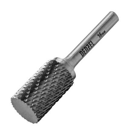 Борфреза по металлу твердосплавная Denzel 72013, цилиндрическая, тип-А, 16 мм купить в Челябинске
