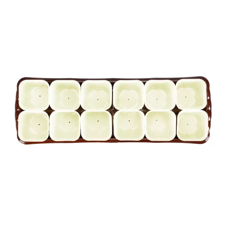 Набор для рассады Palisad 643450, поддон 470х166х82 мм, 12 горшочков по 250 мл. с выдвижным дном купить в Челябинске