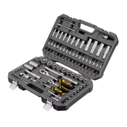 Набор инструментов Denzel 15813, 1/2", 1/4", CrV, S2, пластиковый кейс, 94 предмета