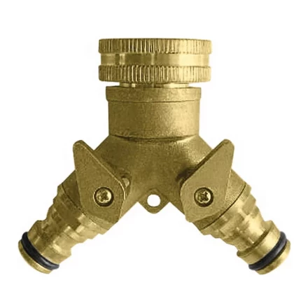 Распределитель латунный 2-х канальный G 1/2&quot; G 3/4&quot;  Кратон 5 01 04 059 купить в Челябинске