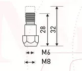 Держатель наконечника M6 28mm (36KD) MD0063-00 Ref Aurora купить в Челябинске