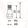 Держатель наконечника M6 28mm (36KD) MD0063-00 Ref Aurora купить в Челябинске