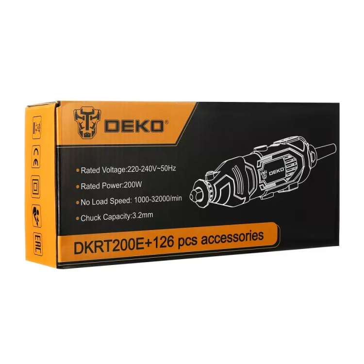 Гравер электрический DEKO DKRT200E DEKO 126 tools, 063-1415 купить в Челябинске