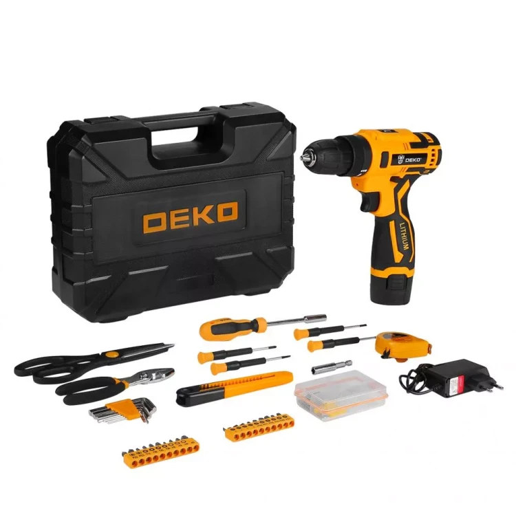 Дрель аккумуляторная DEKO Banger 12V + набор инструмента 93 предмета, 063-4167 купить в Челябинске
