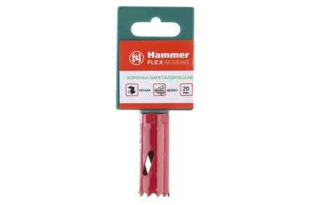 Коронка биметаллическая HAMMER Ф20х38мм 1/2&quot; BiMETALL (224-002) купить в Челябинске