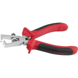 Плоскогубцы ЗУБР "МАСТЕР" для зачистки проводов, хромированные, d до 5мм, площадь поперечного сечения кабеля до 10мм2, 180мм 22025-9-18