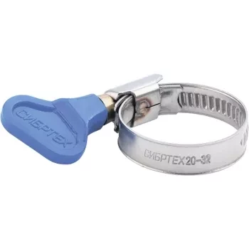 Хомуты металлические элемент крепления с формой ключа 30-45мм 50шт/уп СИБРТЕХ 47552 купить в Челябинске