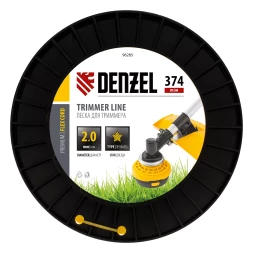 Леска для триммера звезда, 2,0мм х 374м, на DIN катушке FLEX CORD, Denzel 96285
