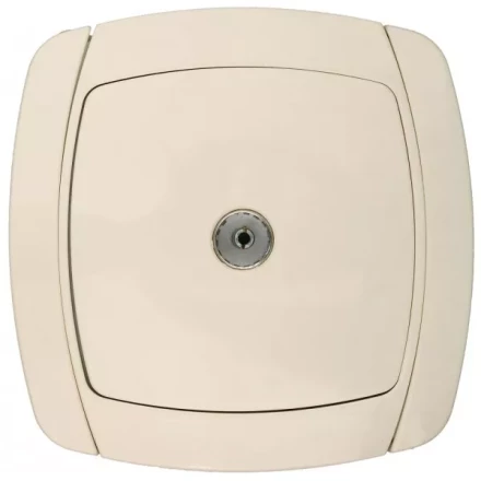 Розетка СВЕТОЗАР &quot;CITY LIGHT&quot; телевизионная одинарная в сборе, цвет бежевый SV-54215-B купить в Челябинске