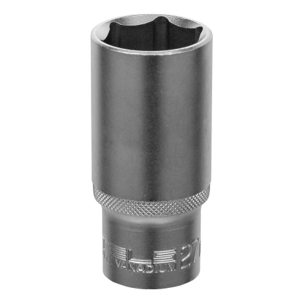 Головка торцевая удлиненная, 27 мм, шестигранная, CrV, под квадрат 1/2 Stels 13884 купить в Челябинске