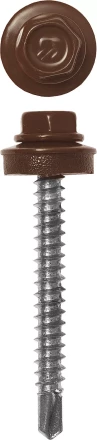 Саморезы ЗУБР окраш., RAL 8017 шокол.-коричн., для крепл. кров. матер. к дерев. обреш., 4.8x60мм, 200шт 4-300315-48-060-8017 купить в Челябинске
