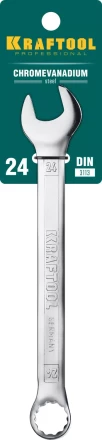 Ключи комбинированные KRAFTOOL, Cr-V, DIN 3113 27079-24 купить в Челябинске