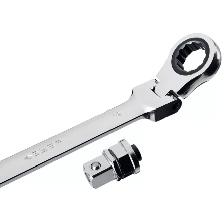 Наборы трещоточных комбинированных ключей шарнирных с адаптерами серия ПРОФЕССИОНАЛ купить в Челябинске