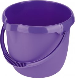 Ведро пластмассовое круглое 12л, фиолетовое ТМ Elfe 92957