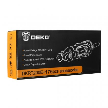 Гравер электрический DEKO DKRT200E DEKO 175 tools, 063-1416 купить в Челябинске