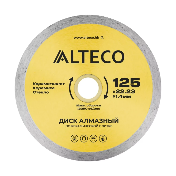 Диск алмазный по керамической плитке ALTECO 125x22.23x1.4 мм 66525 купить в Челябинске