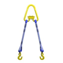 Строп текстильный двухветвевой 2СТ 4 т L=1.5 м SF6 75 мм Звено РТ-3 с кч самозапирающийся с ушком г-п 3