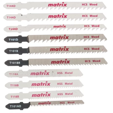 Набор полотен для электролобзика универсальный 10 шт T-SET1001 Matrix 78246 купить в Челябинске