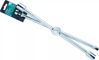 Ключ-крест баллонный складной 17,19,21mm и 1/2" 406мм хромир. Gross 14250