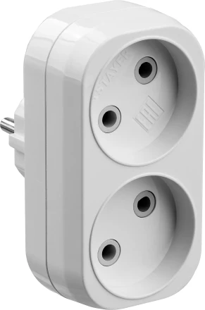 Разветвитель электрический MAXElectro, STAYER 55087-2, 2 гнезда, 10А/220В 55087-2 купить в Челябинске