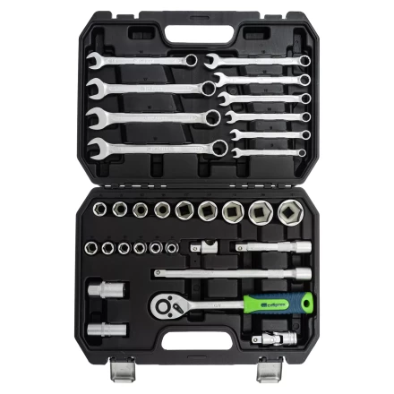 Набор инструментов Сибртех 13393, 1/2&quot;, пластиковый кейс, 32 предмета купить в Челябинске