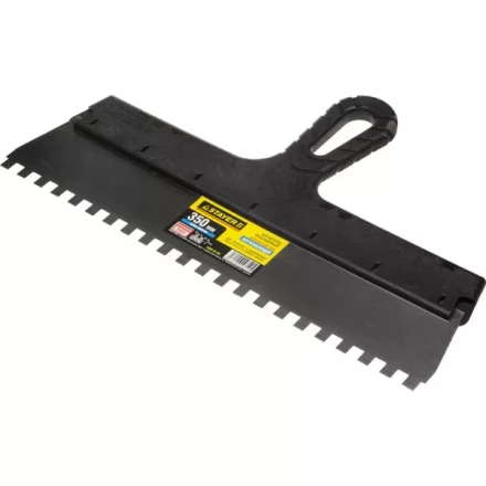 Шпатель STAYER &quot;PROFESSIONAL&quot; нержавеющий зубчатый с пластмассовой ручкой, 350мм, зуб 8х8мм 1009-35-08 купить в Челябинске