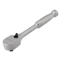 Ключ-трещотка 1/4" Gross 14050, CrV, 120 зубьев, цельнометаллический, хром