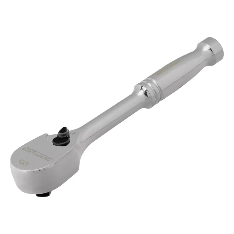 Ключ-трещотка 1/4" Gross 14050, CrV, 120 зубьев, цельнометаллический, хром купить в Челябинске