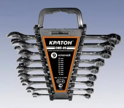 Набор ключей комбинированных Кратон CWS-09 9 пр. 2 27 03 009 купить в Челябинске