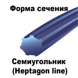 Леска для триммера HEPTAGON LINE (семиугольник) 3.5MMX15M